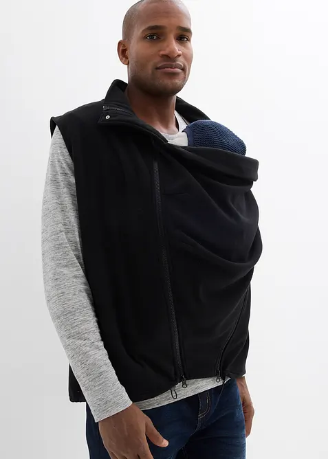 Gilet porta-beb&egrave; 3 in 1 da uomo con funzione di trasporto frontale e posteriore, bonprix