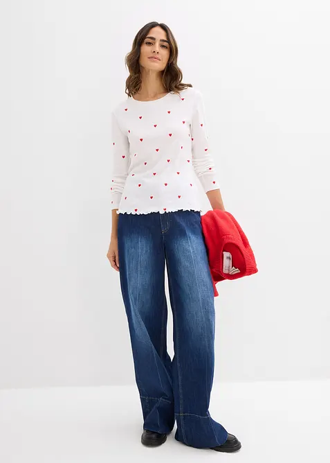 Maglia a maniche lunghe in puro cotone, bonprix