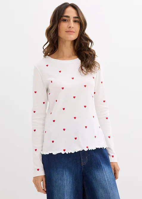 Maglia a maniche lunghe in puro cotone, bonprix