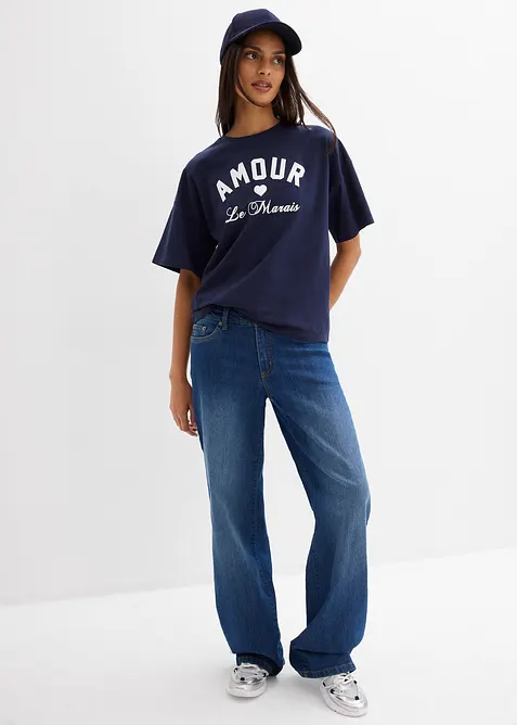 T-shirt in misto cotone biologico elasticizzato, bonprix