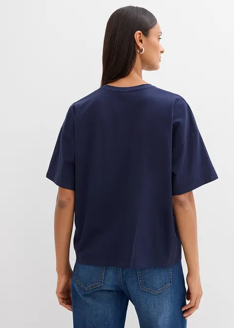 T-shirt in misto cotone biologico elasticizzato, bonprix