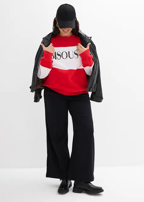 Felpa oversize in misto cotone morbido, bonprix