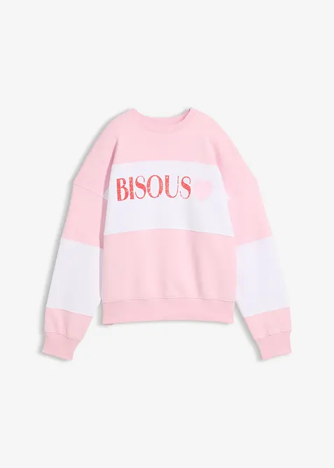 Felpa oversize in misto cotone morbido, bonprix