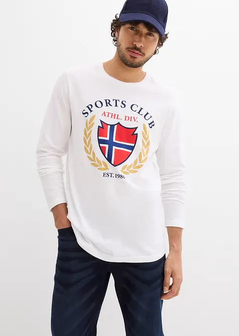 Maglia a maniche lunghe in puro cotone, bonprix