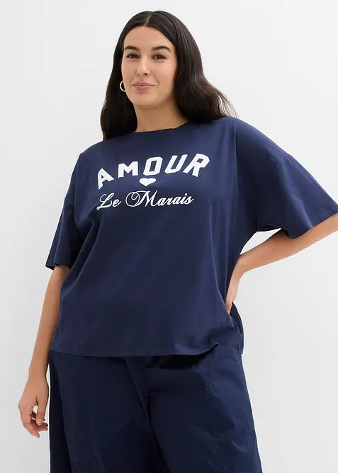 T-shirt in misto cotone biologico elasticizzato, bonprix