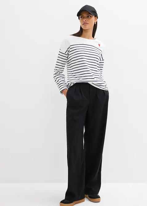 Maglia a maniche lunghe in puro cotone biologico, bonprix