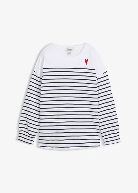 Maglia a maniche lunghe in puro cotone biologico, bonprix