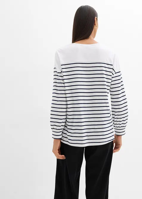 Maglia a maniche lunghe in puro cotone biologico, bonprix