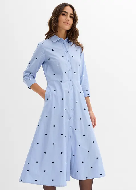 Abito chemisier in puro cotone biologico, bonprix