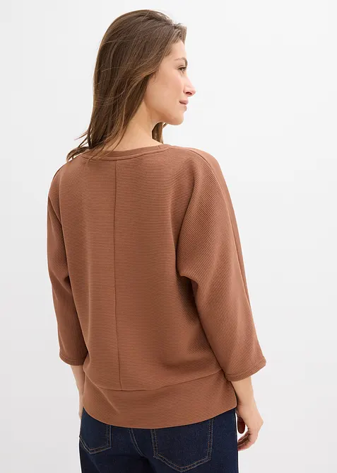 Felpa in tessuto operato, bonprix