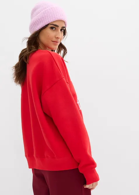 Felpa oversize in misto cotone, bonprix