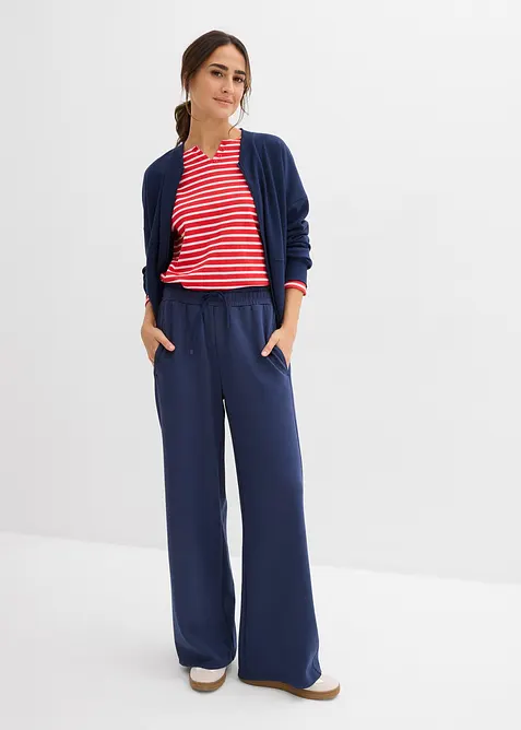 Felpa con zip oversize in tessuto effetto neoprene, bonprix