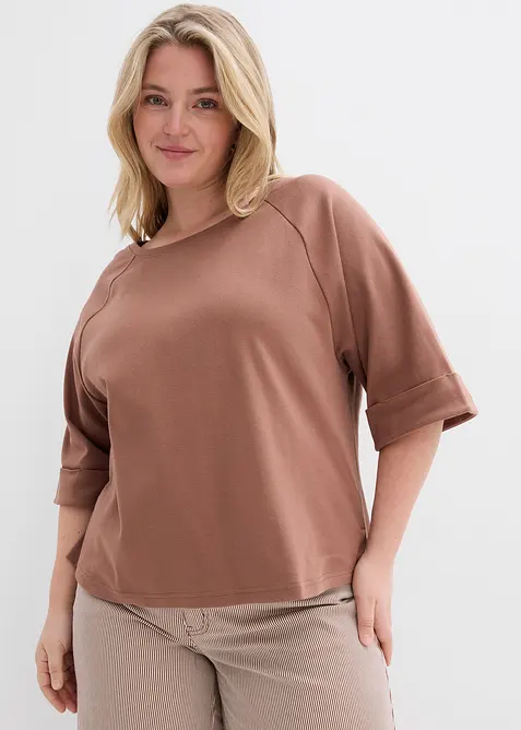 Maglia raglan in cotone biologico pesante, bonprix