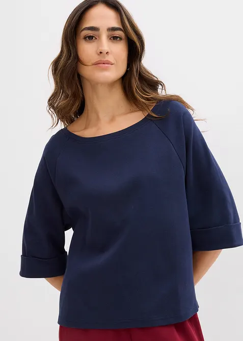 Maglia raglan in cotone biologico pesante, bonprix