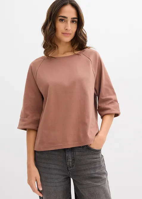 Maglia raglan in cotone biologico pesante, bonprix