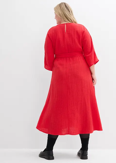 Abito midi in cotone morbido, bonprix