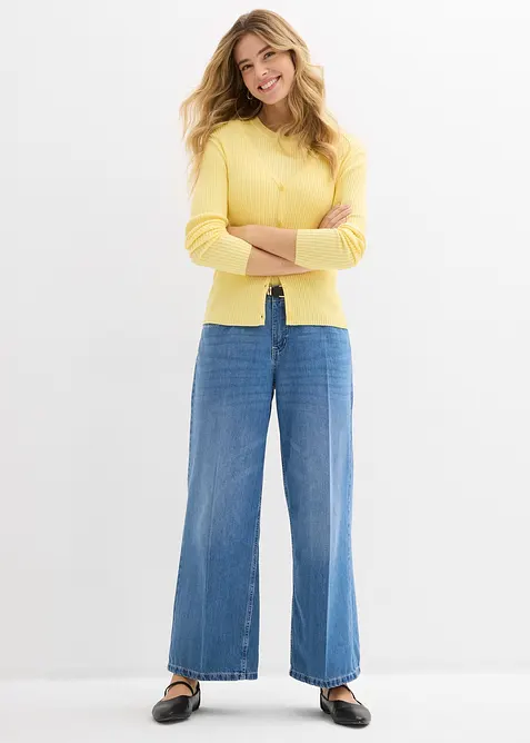 Cardigan in filato fine misto viscosa, bonprix