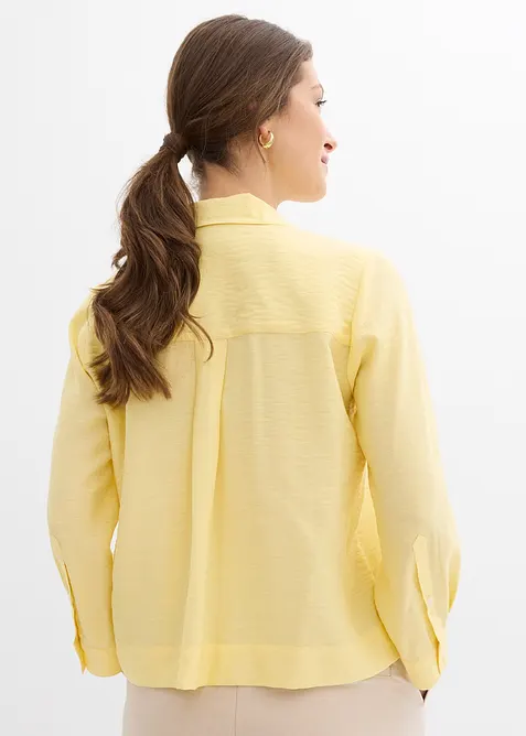 Blusa squadrata in misto viscosa, bonprix