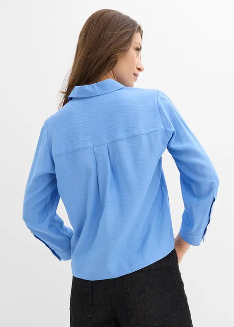 Blusa squadrata in misto viscosa, bonprix