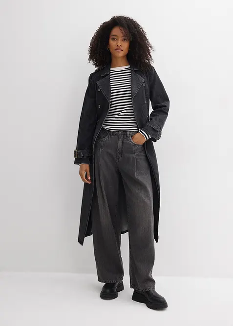 Jeans wide leg, vita alta, bonprix