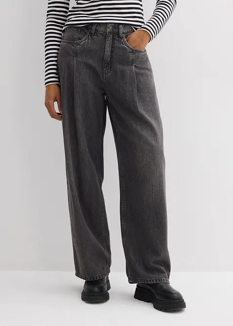 Jeans wide leg, vita alta, bonprix