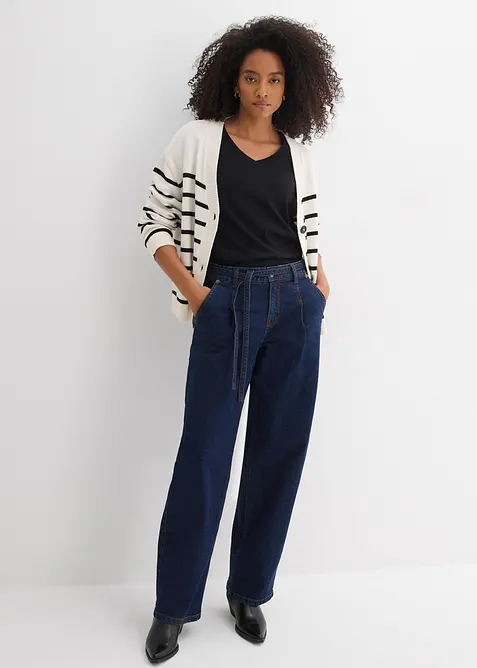 Jeans barrel, vita media, bonprix