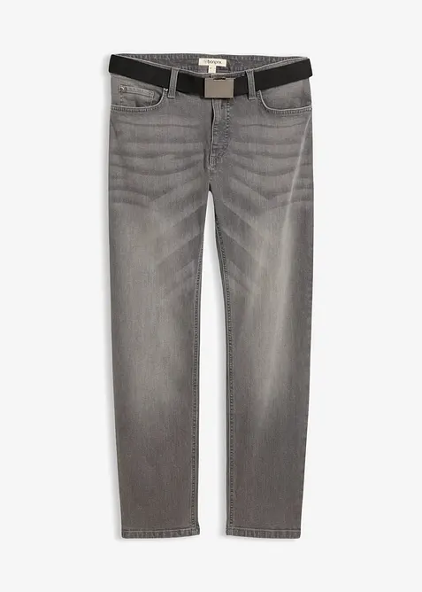 Jeans elasticizzati straight regular fit con cintura, bonprix