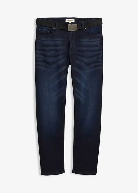 Jeans elasticizzati straight regular fit con cintura, bonprix