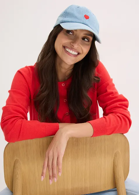 Cappello con visiera in puro cotone, bonprix