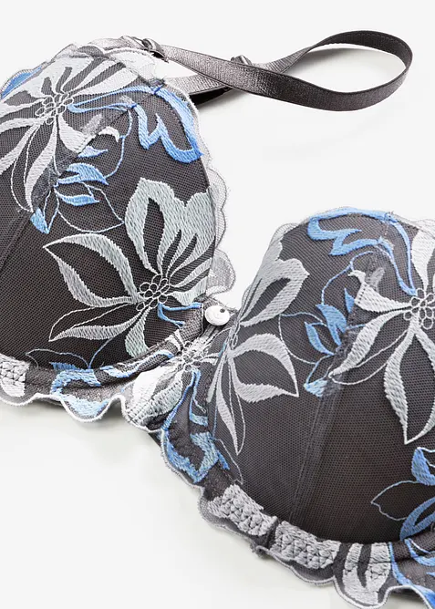 Reggiseno a balconcino con ricami delicati, bonprix