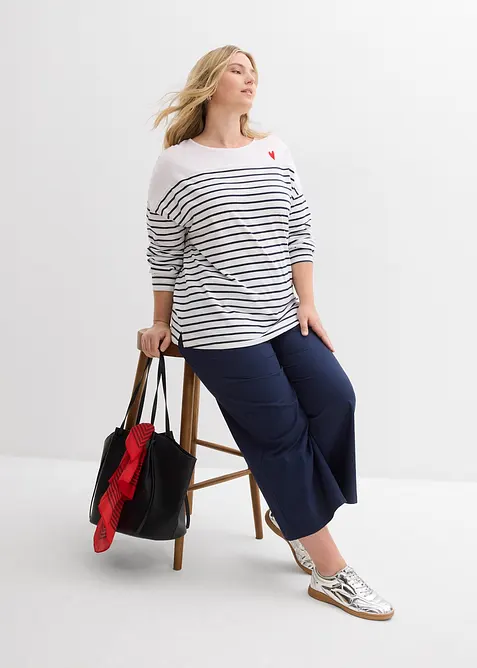 Maglia a maniche lunghe in puro cotone biologico, bonprix