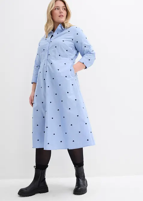 Abito chemisier in puro cotone biologico, bonprix