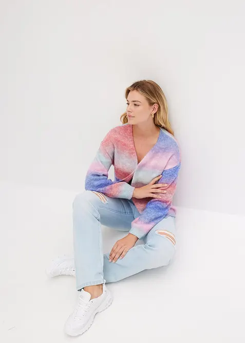 Cardigan in morbido filato grosso misto lana, bonprix