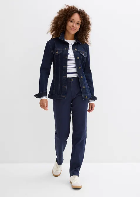 Pantaloni in twill di misto cotone ed elastan, bonprix