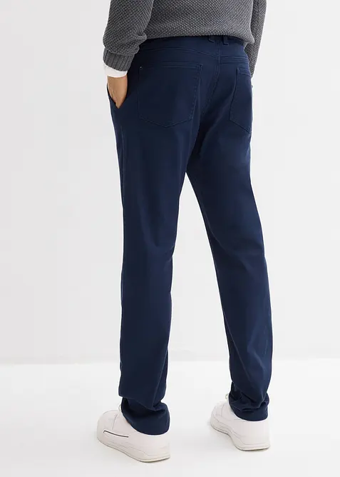 Pantaloni chino elasticizzati con vita elastica e cintura regular fit, straight, bonprix