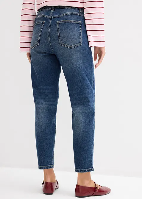 Mom jeans cropped, vita alta, bonprix