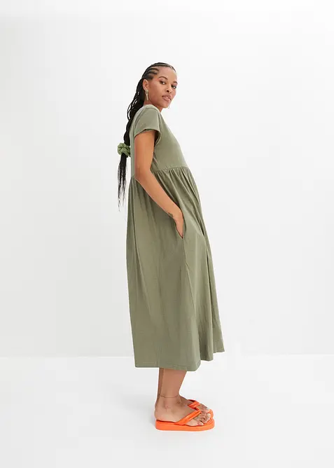 Abito midi in puro cotone biologico, bonprix