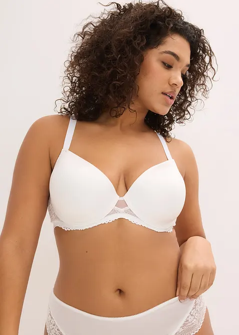 Reggiseno con coppe preformate e pizzo delicato, bonprix