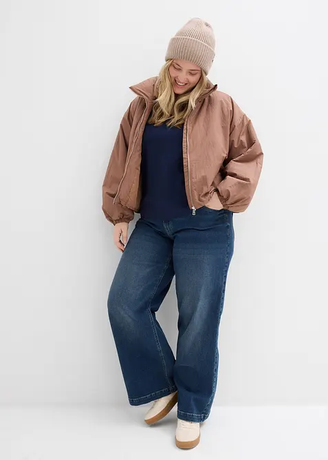 Maglia con maniche a 3/4 in jersey pesante di puro cotone biologico, bonprix