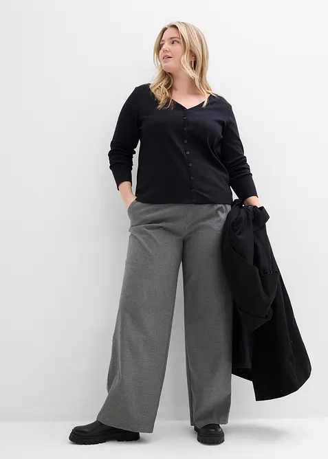 Cardigan in jersey pesante di puro cotone biologico, bonprix