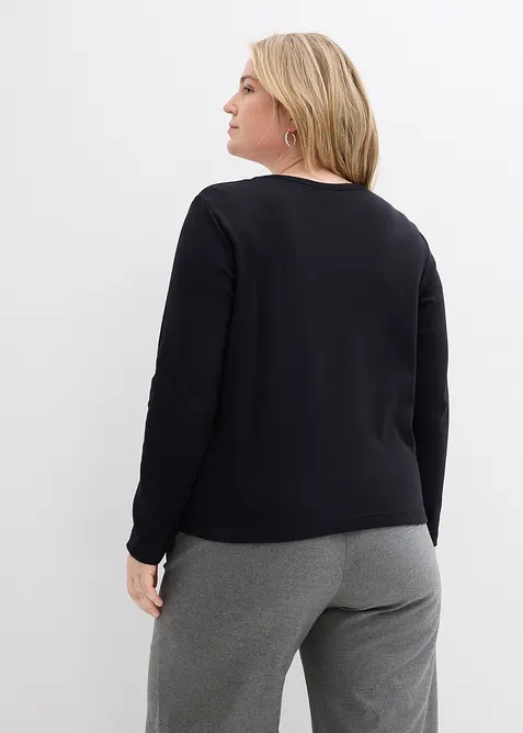 Cardigan in jersey pesante di puro cotone biologico, bonprix