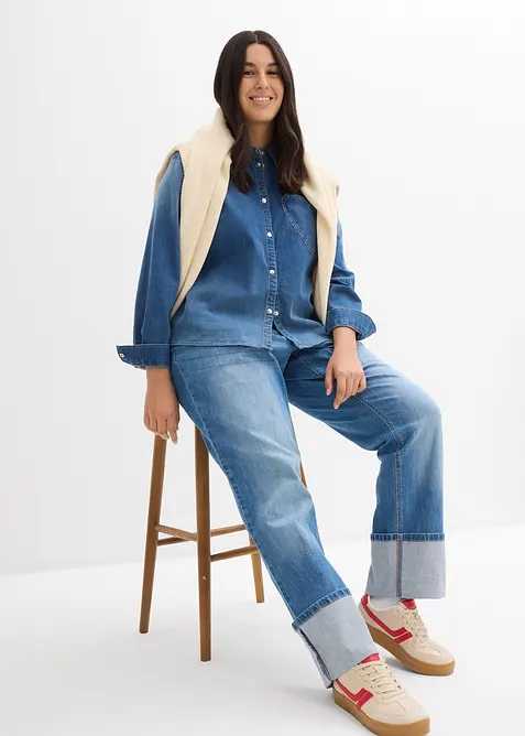 Camicia in jeans con cotone biologico, bonprix