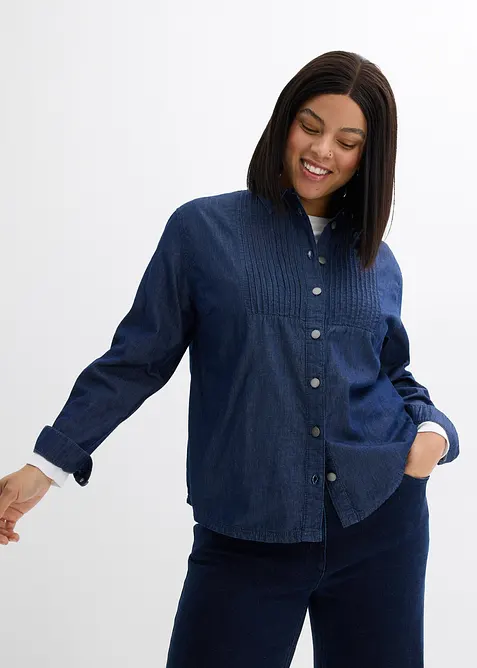 Camicia oversize in jeans di cotone biologico, bonprix