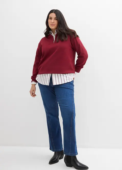 Jeans bootcut, vita alta, bonprix