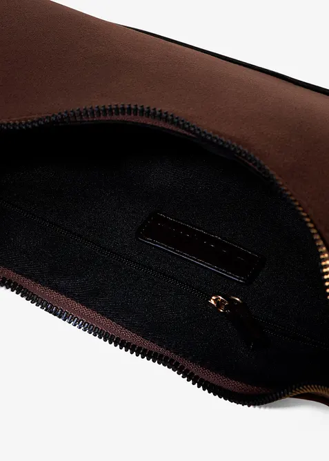 Borsa a tracolla in similpelle scamosciata con pistagna, bonprix