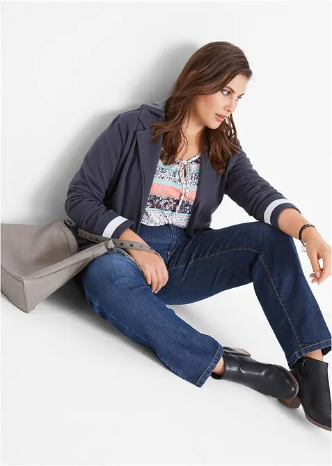 Jeans elasticizzati straight, vita media, bonprix