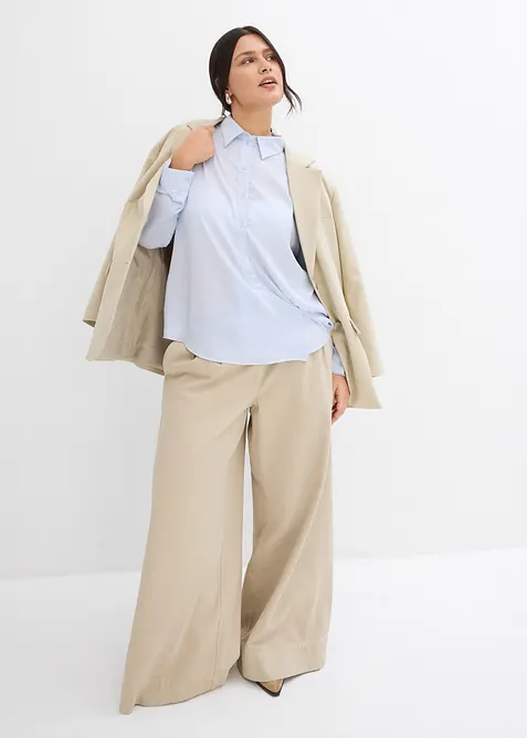 Camicia in satin fluente, bonprix