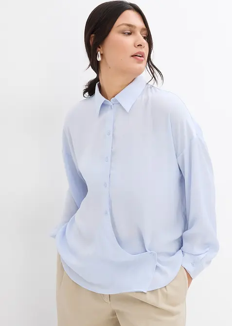 Camicia in satin fluente, bonprix