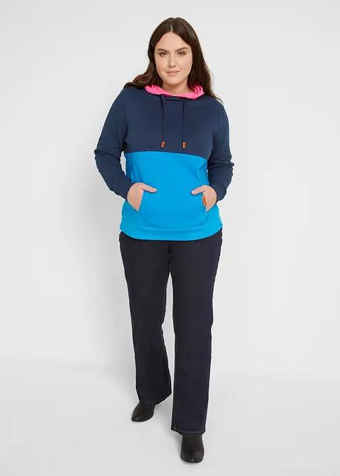 Jeans bootcut elasticizzati, vita alta, bonprix