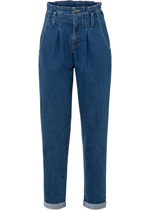 Mom jeans elasticizzati, a vita alta, bonprix